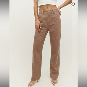Reformation Harrison Carpenter High Rise Straight Pants